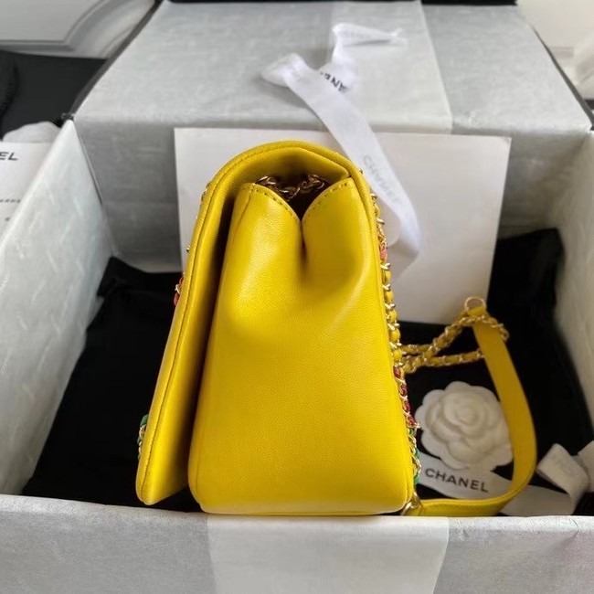 Chanel flap bag AS2383 yellow & Multicolor