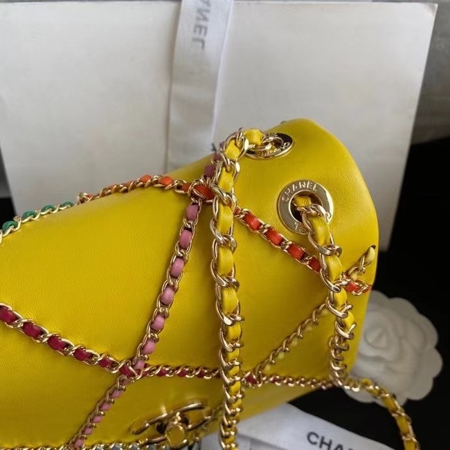 Chanel flap bag AS2382 yellow & Multicolor