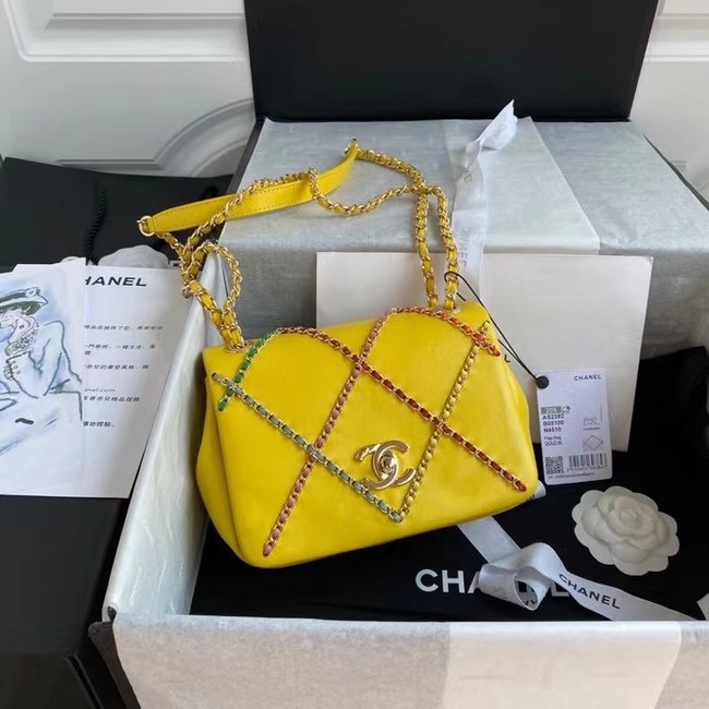 Chanel flap bag AS2382 yellow & Multicolor