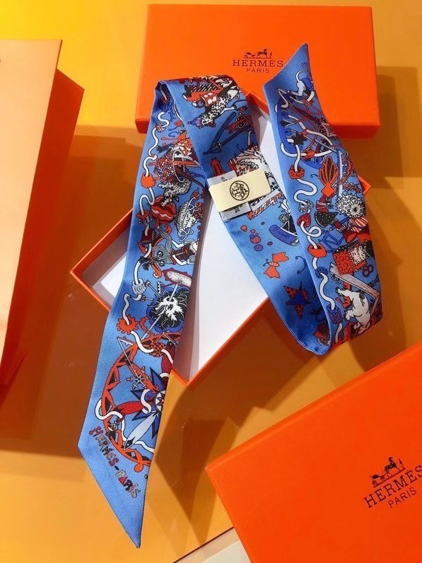 Hermes Twilly Small silk scarf H06356
