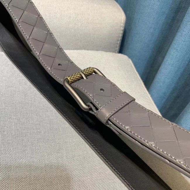 Bottega Veneta Intrecciato Nappa Belt 5567 gray