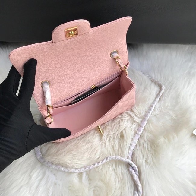 Chanel mini flap bag Grained Calfskin A1116 pink