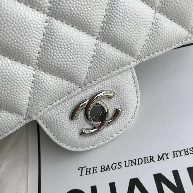 Chanel mini flap bag Grained Calfskin A1116 white