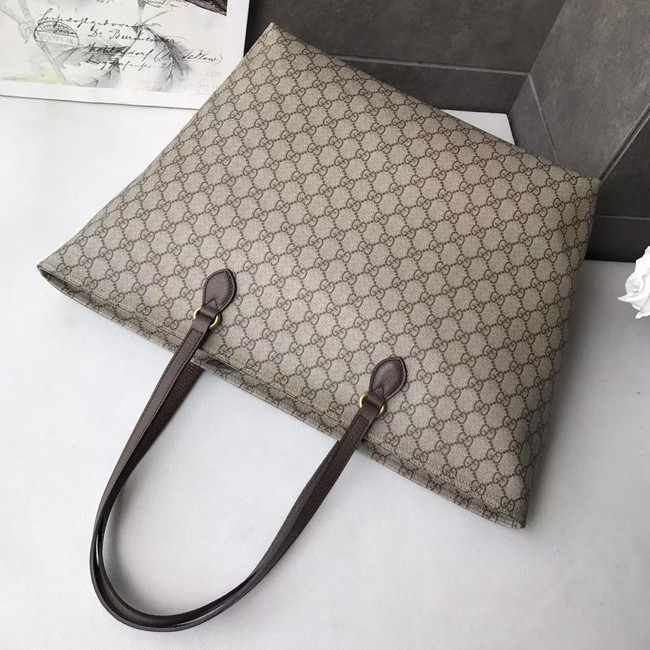 Gucci GG Supreme canvas medium tote bag 547974 brown