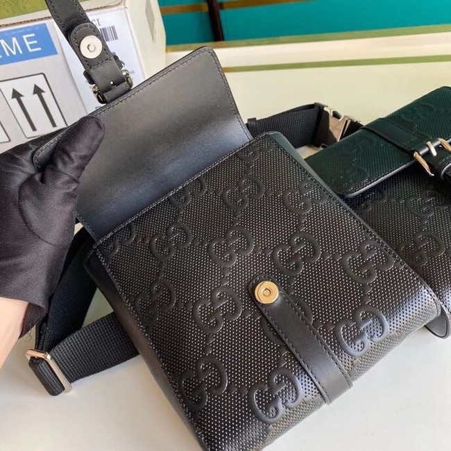 Gucci GG embossed belt bag 631339 black