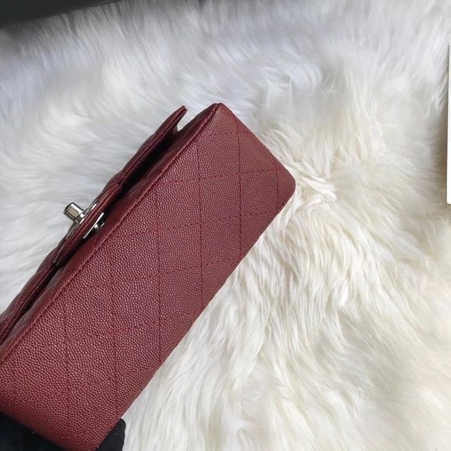 Chanel mini flap bag Grained Calfskin A1116 Burgundy