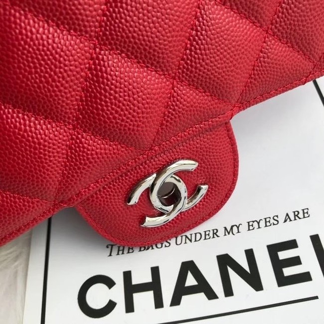 Chanel mini flap bag Grained Calfskin A1116 RED