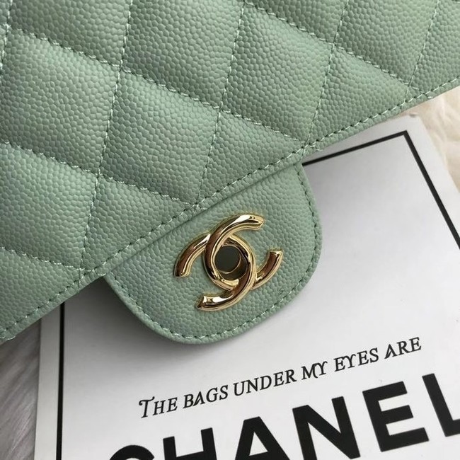 Chanel mini flap bag Grained Calfskin A1116 light green