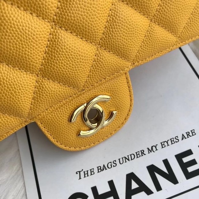 Chanel mini flap bag Grained Calfskin A1116 yellow