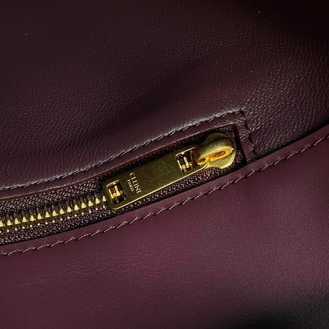 Celine BUCKET BAG IN SHINY CALFSKIN 193043 Burgundy