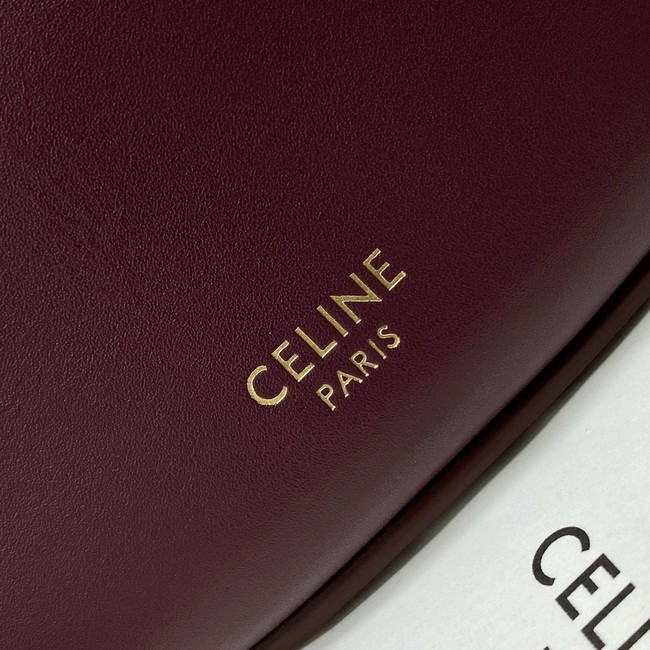 Celine BUCKET BAG IN SHINY CALFSKIN 193043 Burgundy