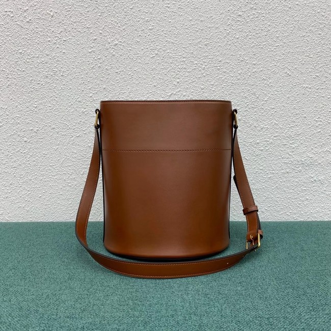 Celine BUCKET BAG IN SHINY CALFSKIN 193043 brown