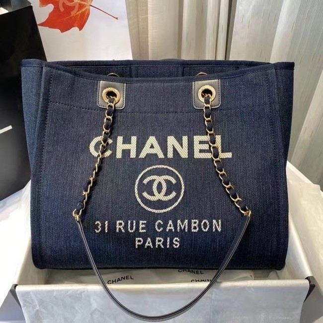 Chanel 19SS Shopping bag A67001 royal blue