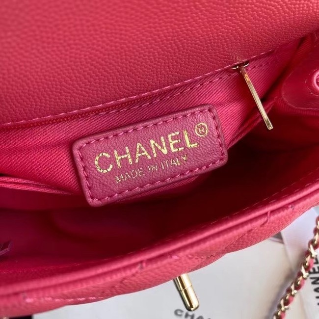 Chanel coco mini flap bag with top handle AS2215 rose