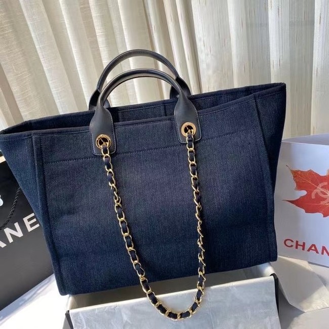 Chanel large shopping bag A66941 royal blue