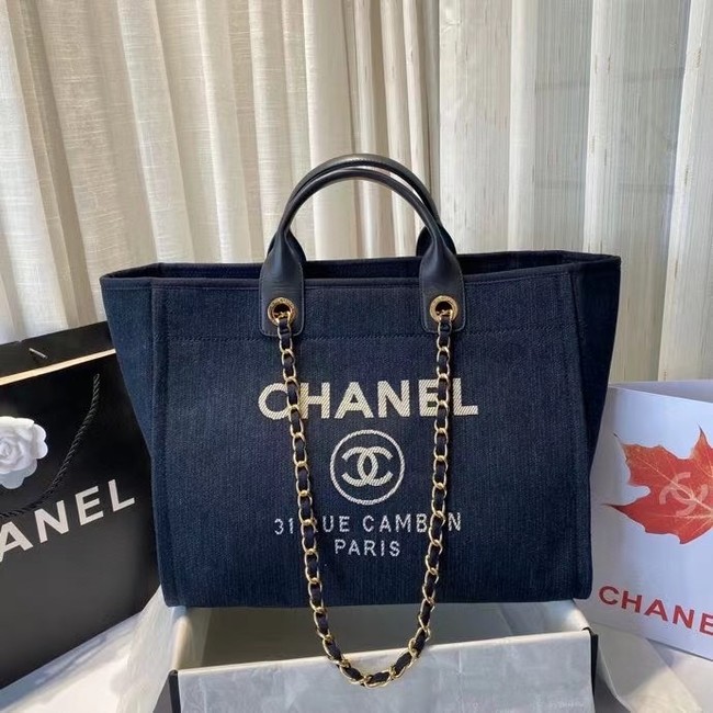 Chanel large shopping bag A66941 royal blue