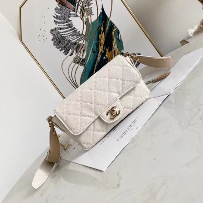 Chanel flap bag AS2273 White