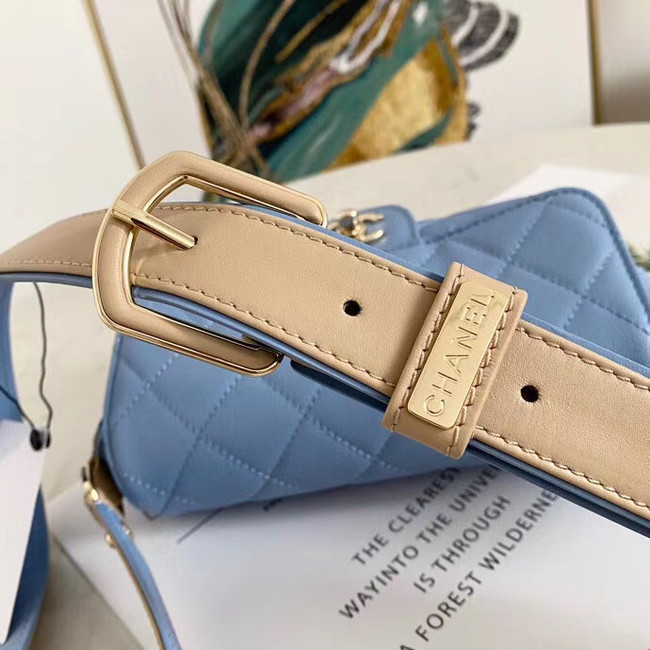 Chanel flap bag AS2273 light blue