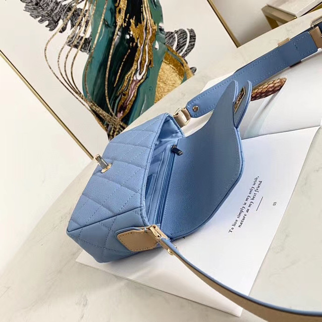 Chanel flap bag AS2273 light blue