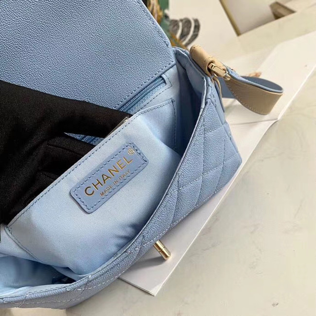 Chanel flap bag AS2273 light blue