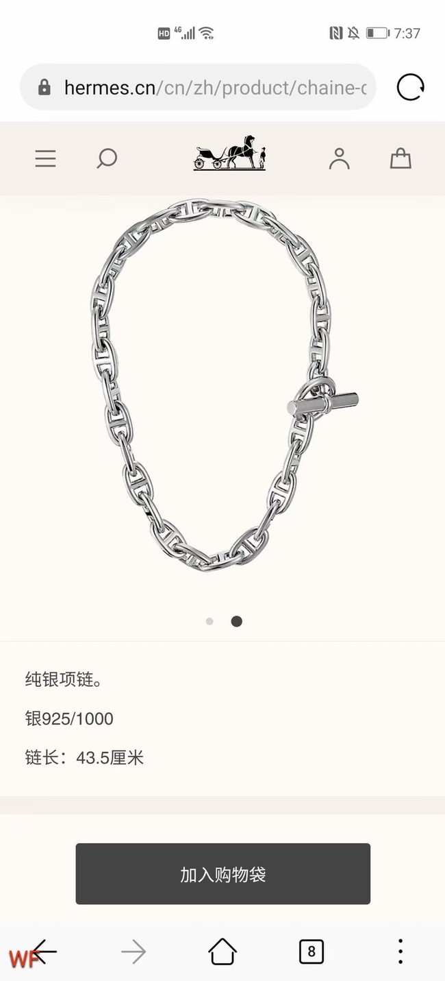 Hermes Necklace CE6207