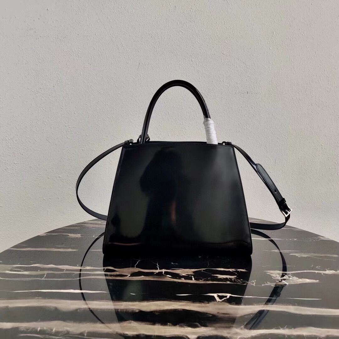 Prada Brushed leather handbag 1BA321 black