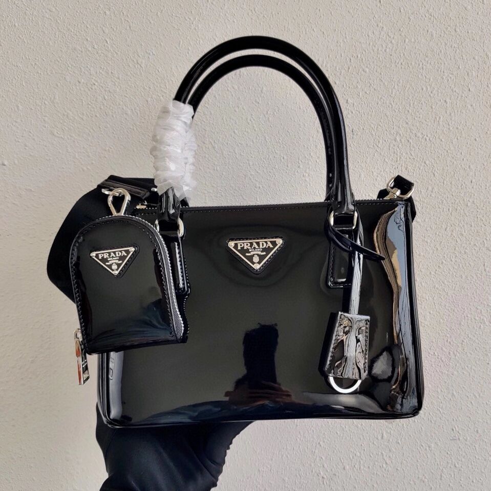Prada Galleria brushed leather bag 1BA896 black