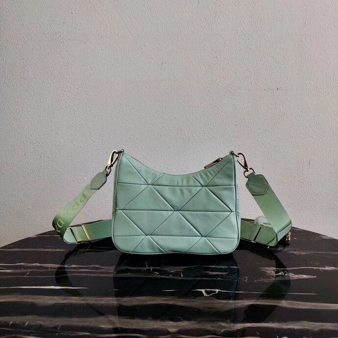 Prada Gaufre nappa leather shoulder bag 1BC151A light green