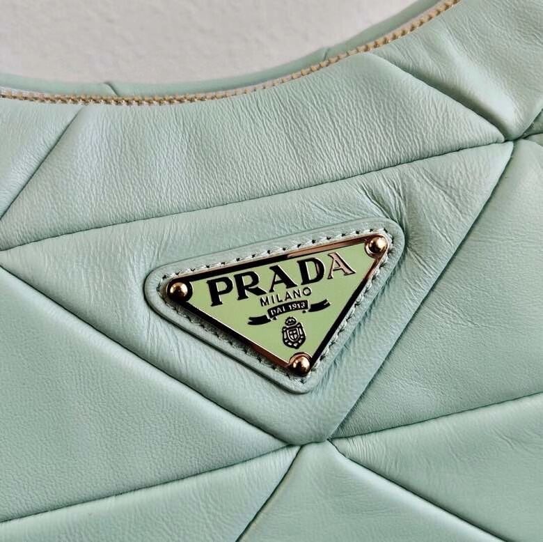 Prada Gaufre nappa leather shoulder bag 1BC151A light green