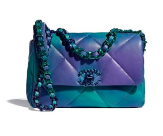 chanel 19 flap bag AS1160 Blue & Purple