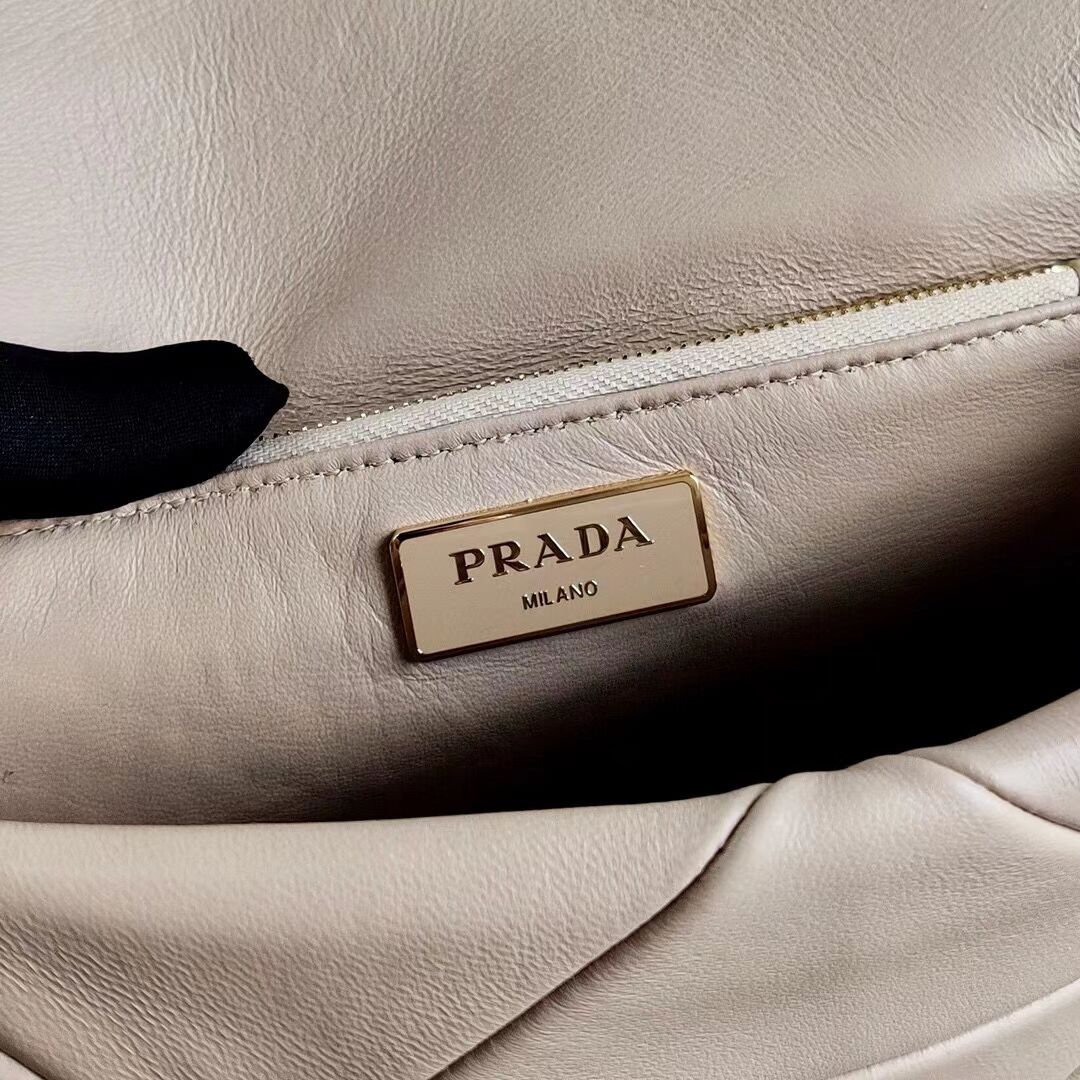 Prada Gaufre nappa leather shoulder bag 1BD292A Biscuits