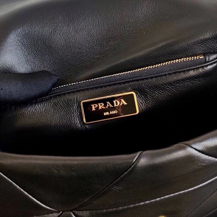 Prada Gaufre nappa leather shoulder bag 1BD292A black