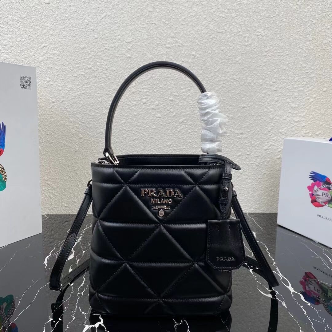 Prada Nappa Leather Prada Spectrum Tote 1BG319 black