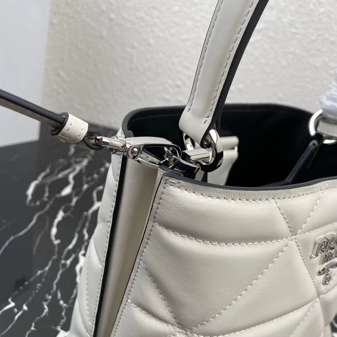 Prada Nappa Leather Prada Spectrum Tote 1BG319 white