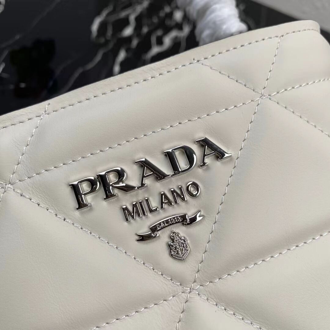 Prada Nappa Leather Prada Spectrum Tote 1BG319 white