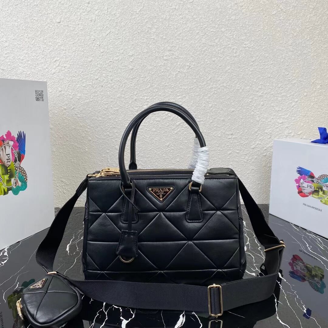 Prada Nappa Leather Prada Spectrum Tote 1BG863 black