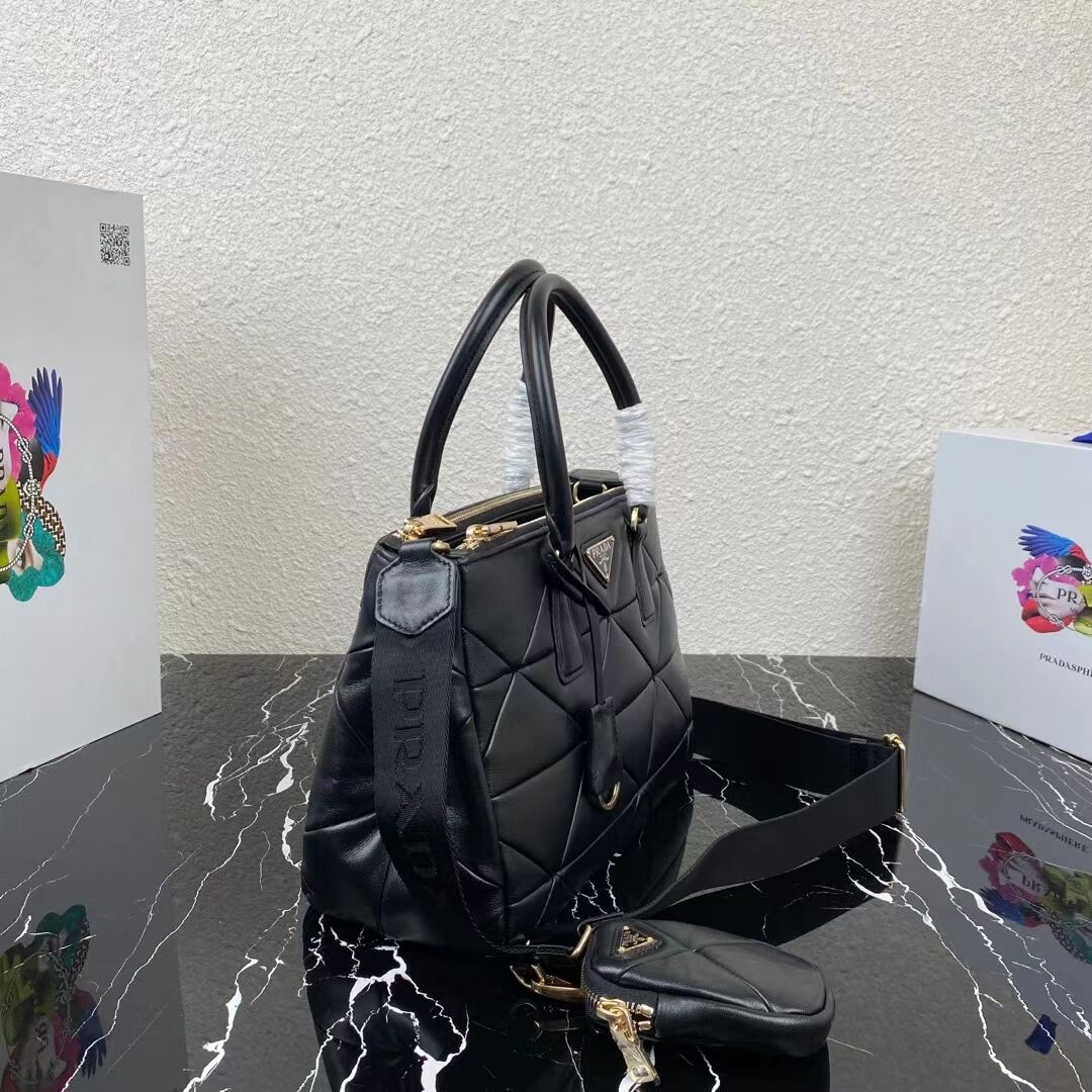 Prada Nappa Leather Prada Spectrum Tote 1BG863 black