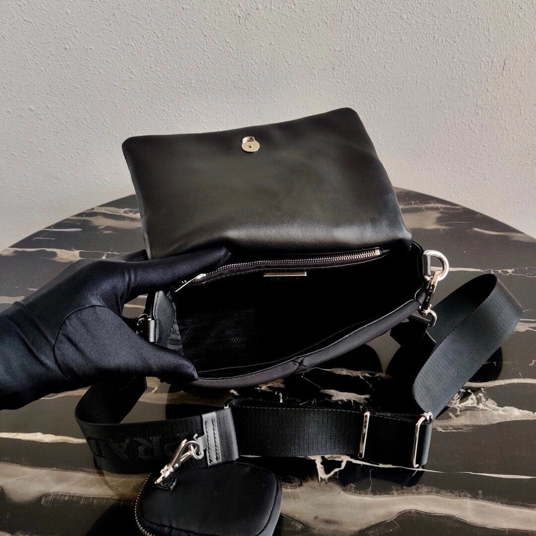 Prada Re-Edition nylon shoulder bag 1BD292A black