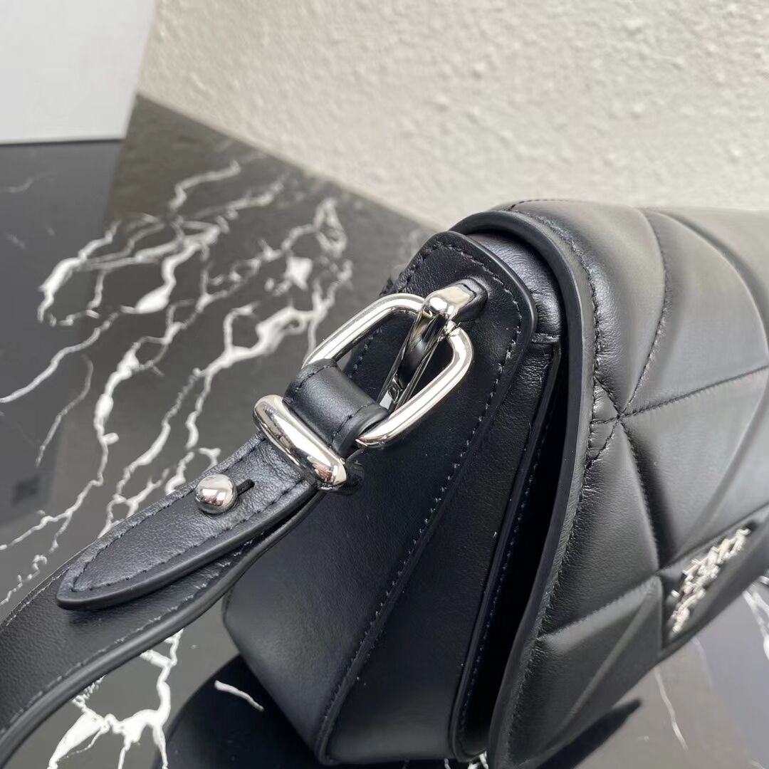 Prada System nappa leather patchwork bag 1BG283 black