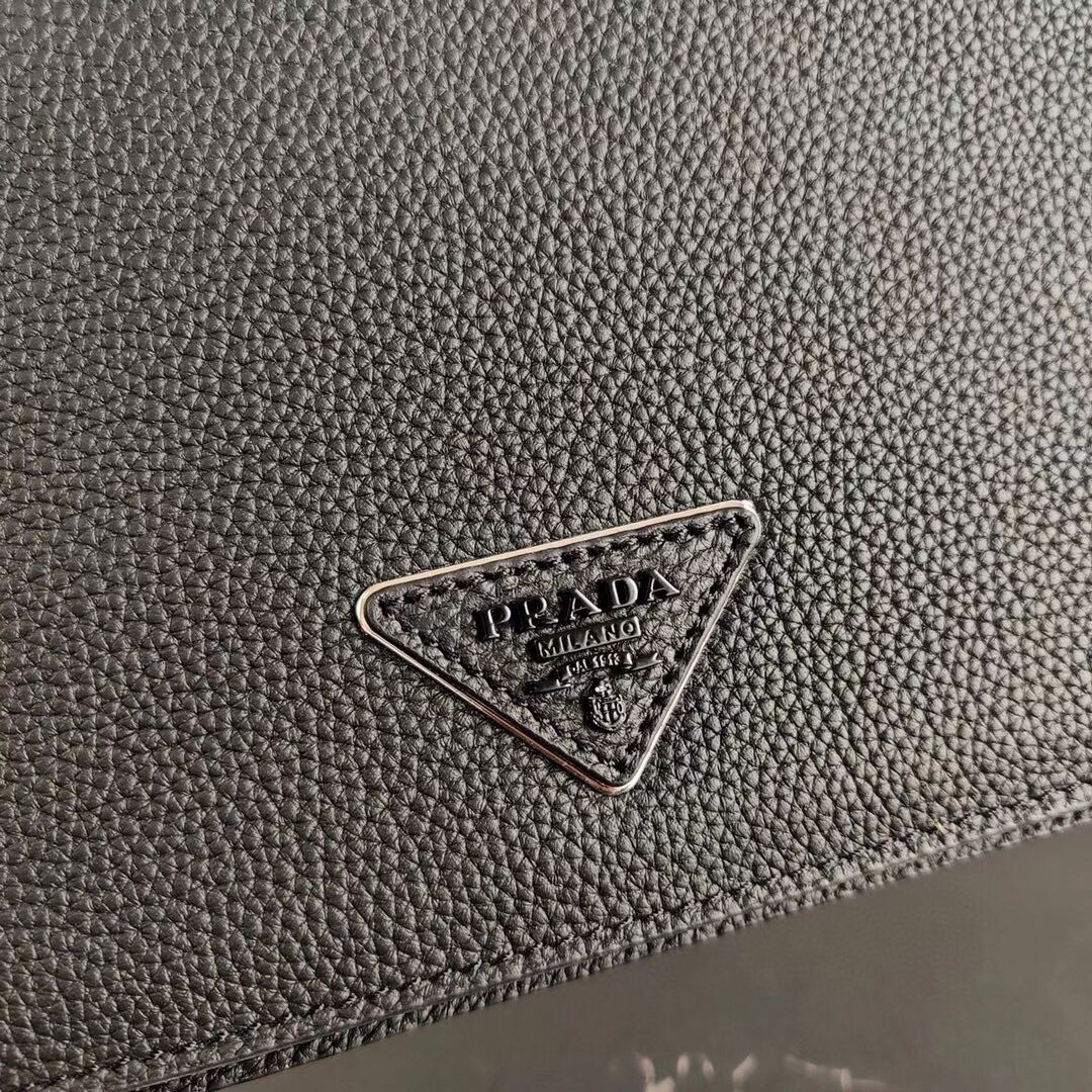 Prada leather shoulder bag 2VD012 black