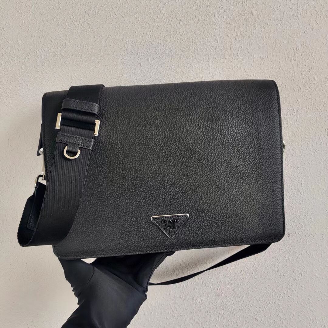 Prada leather shoulder bag 2VD012 black