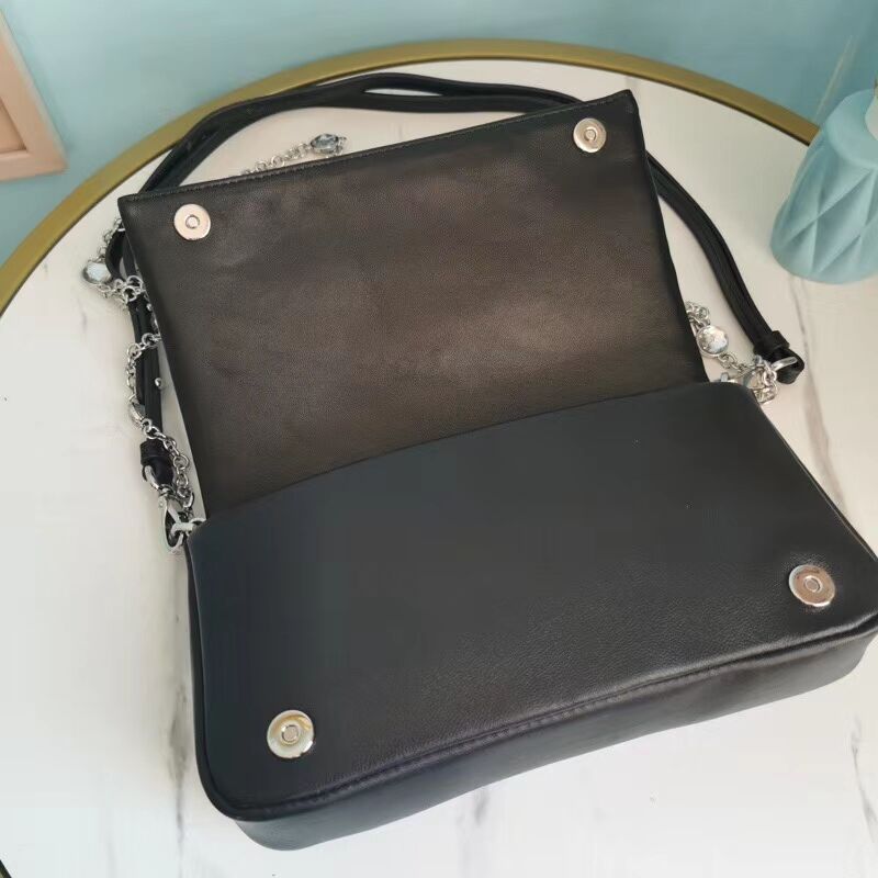 miu miu Matelasse Nappa Leather Shoulder Bag 5BT164 black