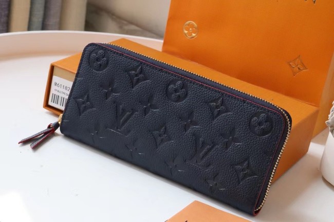 Louis Vuitton Original Monogram Empreinte Wallet M60171 Navy Blue