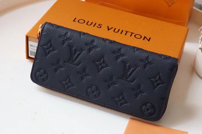 Louis Vuitton Original Monogram Empreinte Wallet M60171 Navy Blue