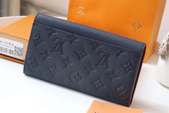 Louis Vuitton Original Monogram Empreinte Wallet M61182 Navy Blue