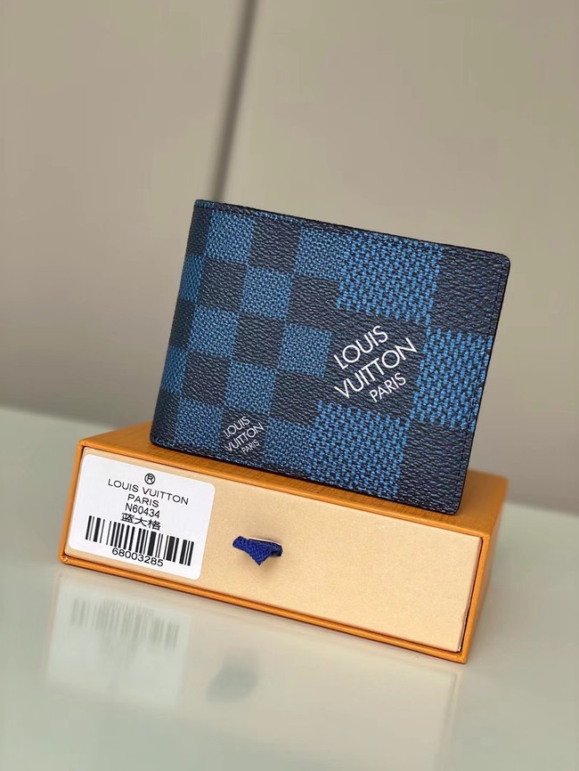 Louis vuitton Monogram Canvas Wallet N60434 blue