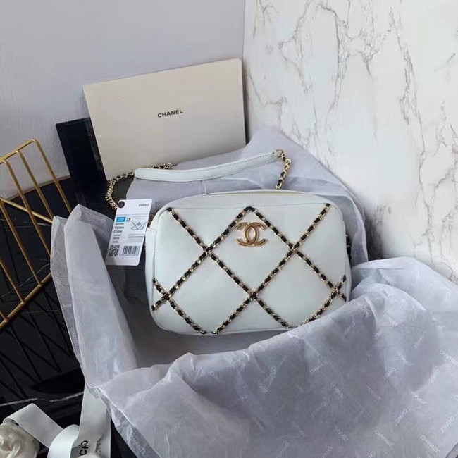 Chanel cross-body bag  AS2384 White & black