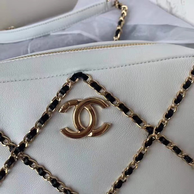 Chanel cross-body bag  AS2384 White & black