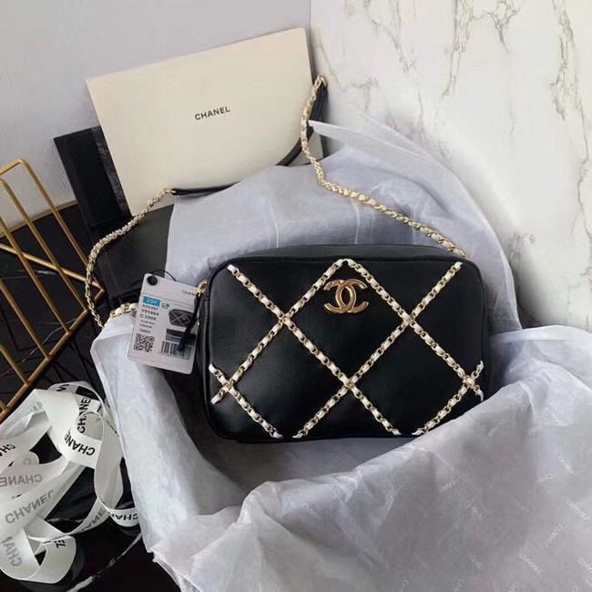 Chanel cross-body bag AS2384 black & white