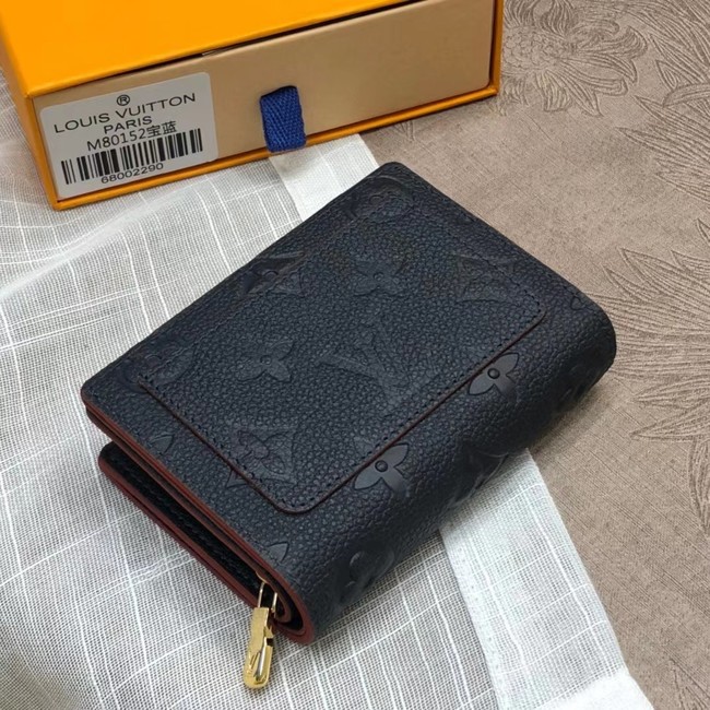 Louis Vuitton Original Monogram Empreinte CLEA WALLET M80152 Navy Blue